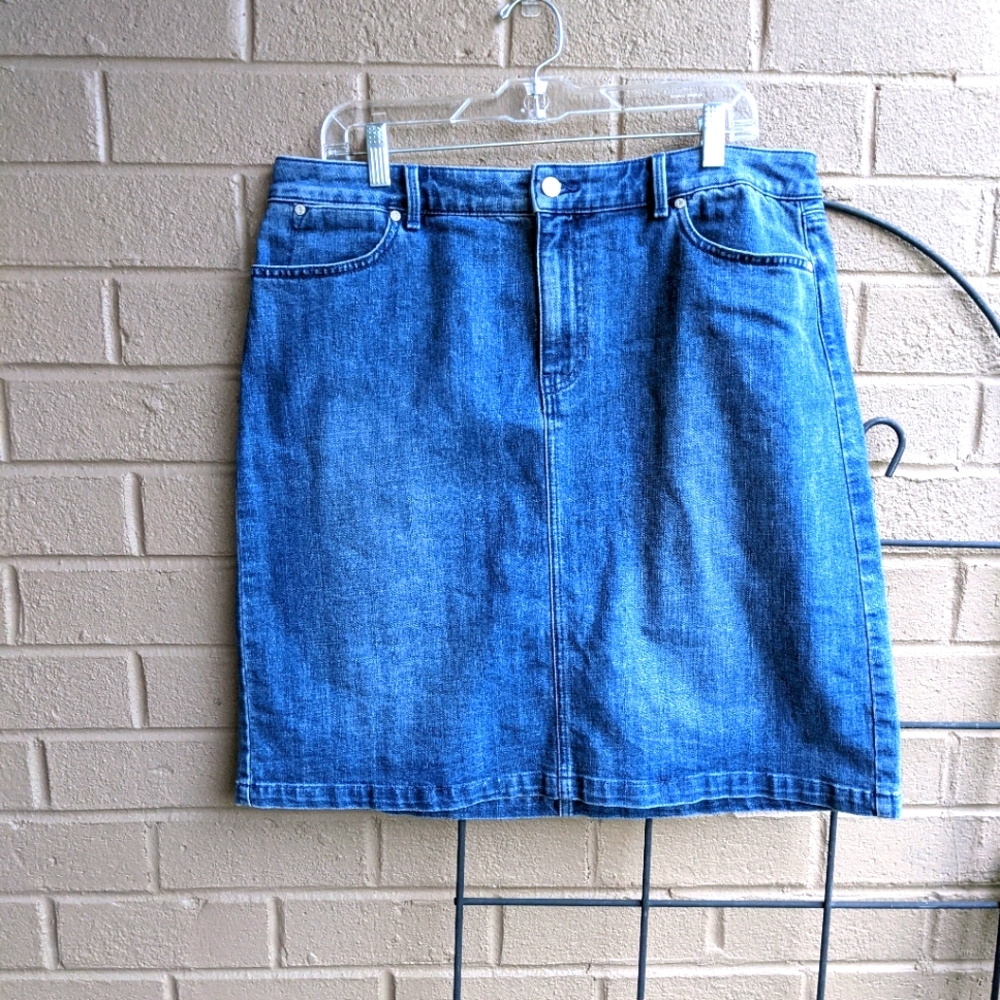 Talbot's Classic Denim Skirt Women's 14